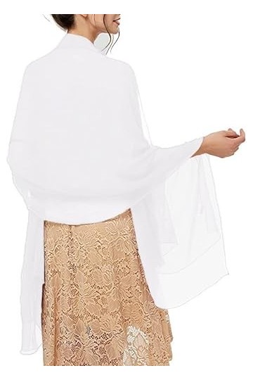 chuangminghangqi Châle Foulard Femme Étole de Marriage en Mousseline Polyester Printemps Eté pour Soirée Cocktail Cérémonie D