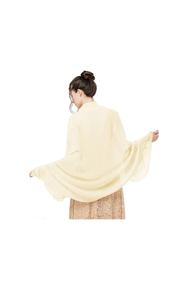 chuangminghangqi Châle Foulard Femme Étole de Marriage en Mousseline Polyester Printemps Eté pour Soirée Cocktail Cérémonie D