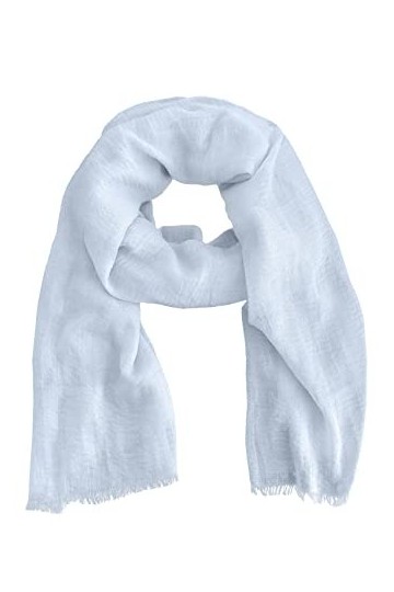 JOPHY & CO. Écharpe/étole/couvre-épaule femme 100 % Viscose élégant doux cod. 2302 , bleu ciel, Taille unique