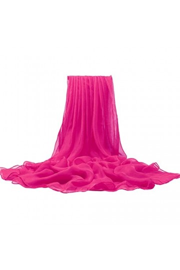 AXZ Echarpe/Châle/Foulard/Etole/Pashmina Longue en Mousseline pour Cocktail Mariage de nombreuses Couleurs 170 * 70 Pink 