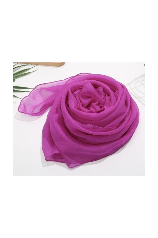AXZ Echarpe/Châle/Foulard/Etole/Pashmina Longue en Mousseline pour Cocktail Mariage de nombreuses Couleurs 170 * 70 Pink 