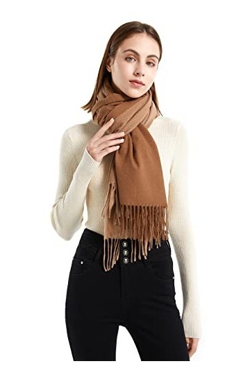 NUUR Écharpe Femme Homme Unisex Hiver Autum Longues Grandes Foulards Pashmina Etoles Châle Wrap Femme Diverses Couleurs Beige