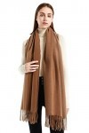 NUUR Écharpe Femme Homme Unisex Hiver Autum Longues Grandes Foulards Pashmina Etoles Châle Wrap Femme Diverses Couleurs Beige