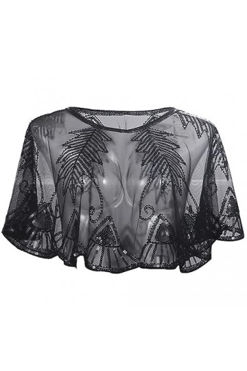 Générique Châle Femme Année 20 Écharpe Rétro Pour Robe De Soirée 1920s Châle Femme À Paillettes Charleston Cape De Mariage Fe