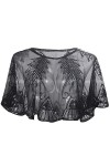 Générique Châle Femme Année 20 Écharpe Rétro Pour Robe De Soirée 1920s Châle Femme À Paillettes Charleston Cape De Mariage Fe