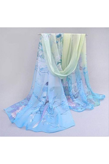 LCUK 6 Couleurs Foulards en Mousseline de Soie&nbsp;&nbsp;&nbsp;Femmes été Foulard en Soie en Mousseline de Soie Minces châles et enveloppes