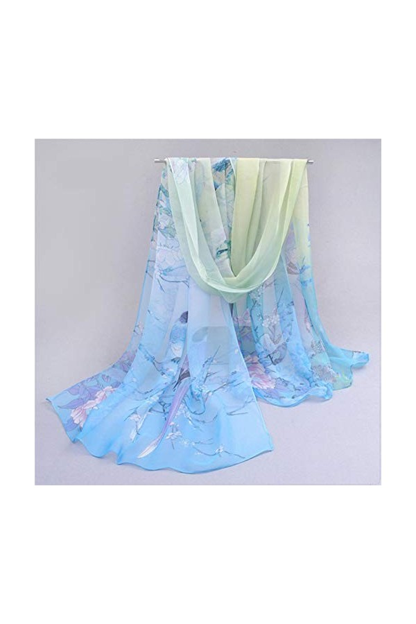 LCUK 6 Couleurs Foulards en Mousseline de Soie&nbsp;&nbsp;&nbsp;Femmes été Foulard en Soie en Mousseline de Soie Minces châles et enveloppes