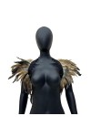 JAWSEU Femme Châle Étole En Plumes Cape Femmes Plume Haussement Châle Cape Châle Étole En Plumes Gothique Épaulettes de Costu