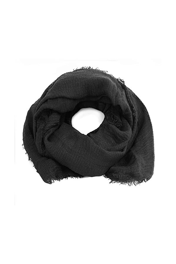 KARL LOVEN Femme - Foulard - Froissé - pashmina - écharpe - cache-col - 30 Couleurs Marron Cuivré 
