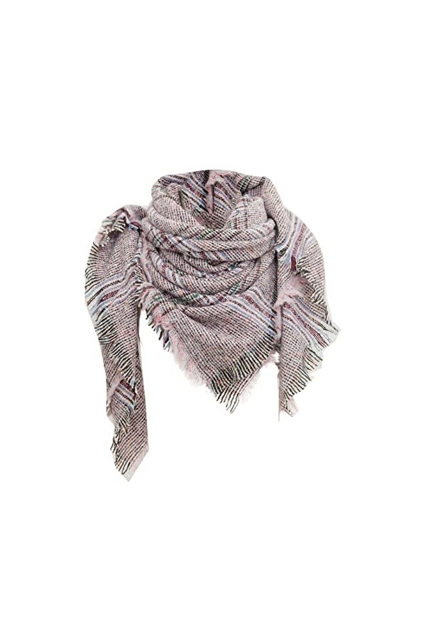 DAaomi écharpe Triangle Femme Homme Hiver Chaud élégant Foulard Triangle à Carreaux Chic Grande Taille étole Wraps Classique 