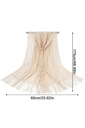 TSLRSA Blanc Belle Étole Femme Châle Wrap Écharpe Brillante - Cérémonies Soirée Fêtes Mariage Cérémonie Cocktail Bal de Promo