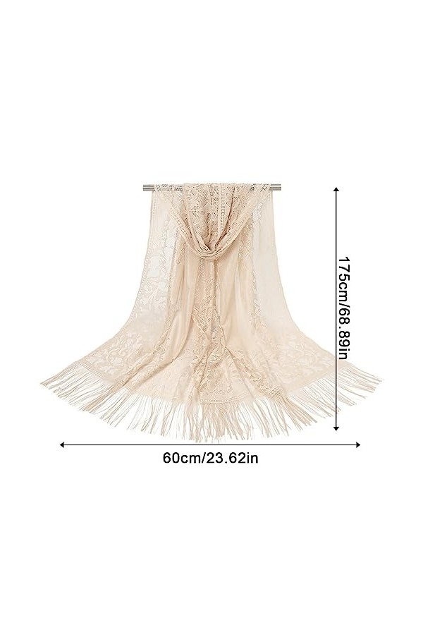 TSLRSA Blanc Belle Étole Femme Châle Wrap Écharpe Brillante - Cérémonies Soirée Fêtes Mariage Cérémonie Cocktail Bal de Promo