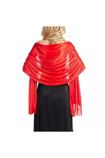 Satin Foulard Chale Femme Mariage Echarpes Pour Robe de SoiréE ÉLéGant Chic Etole Femme Pour SoiréE CéRéMonies Fêtes Mariage 