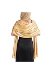 Satin Foulard Chale Femme Mariage Echarpes Pour Robe de SoiréE ÉLéGant Chic Etole Femme Pour SoiréE CéRéMonies Fêtes Mariage 