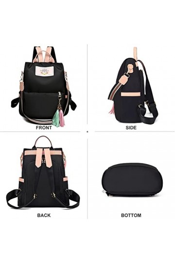 Petit Sacs à Main Portés Dos Femme, Convertible Antivol Leger Fille Elegant Tendance Bandoulière Impermeable, Cartable de Loi