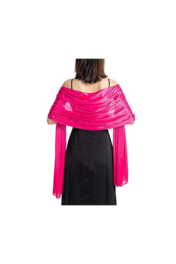 Minetom Châles Écharpes Pour Robe De Bal Soirée Mariage Cocktail Fête Rétro Dentelle Châle Wrap Boléro A Bleu Taille Unique