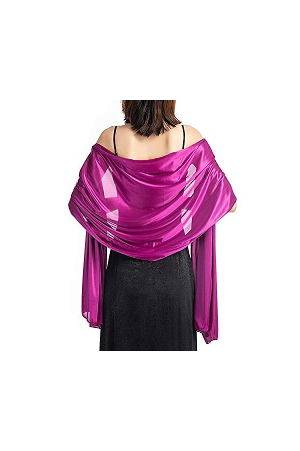 Minetom Châles Écharpes Pour Robe De Bal Soirée Mariage Cocktail Fête Rétro Dentelle Châle Wrap Boléro A Bleu Taille Unique