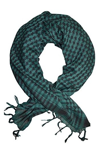 KARL LOVEN Foulard Palestinien - Keffieh - Chèche - Pashmina - Cheich - cheche AU CHOIX NEUF VERT BOUTEILLE 
