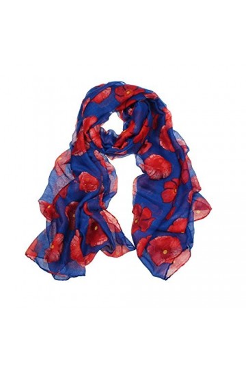 Walaka Echarpe Femme Pas Cher A La Mode éCharpe/ChâLe/Foulard/éTole/Pashmina Nouvelle éCharpe Longue Imprimé Coquelicot Rouge