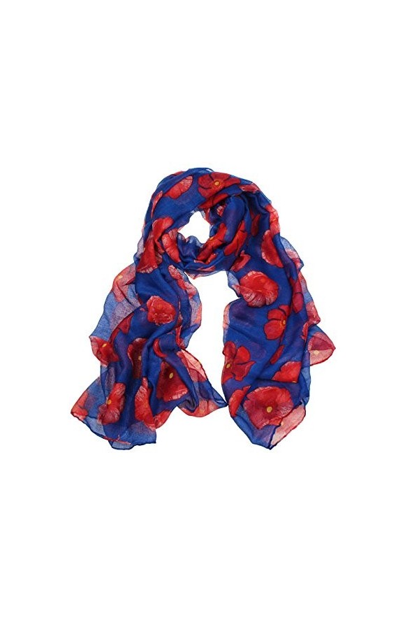 Walaka Echarpe Femme Pas Cher A La Mode éCharpe/ChâLe/Foulard/éTole/Pashmina Nouvelle éCharpe Longue Imprimé Coquelicot Rouge