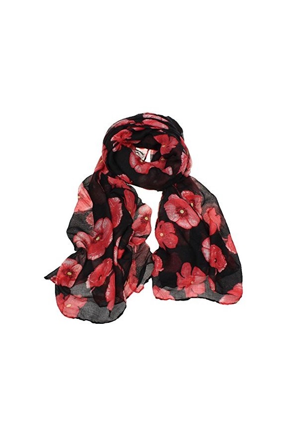 Walaka Echarpe Femme Pas Cher A La Mode éCharpe/ChâLe/Foulard/éTole/Pashmina Nouvelle éCharpe Longue Imprimé Coquelicot Rouge