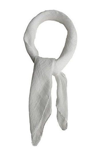 Topmode Foulard carré 70cm couleur unie Femmes/Enfants Blanc 