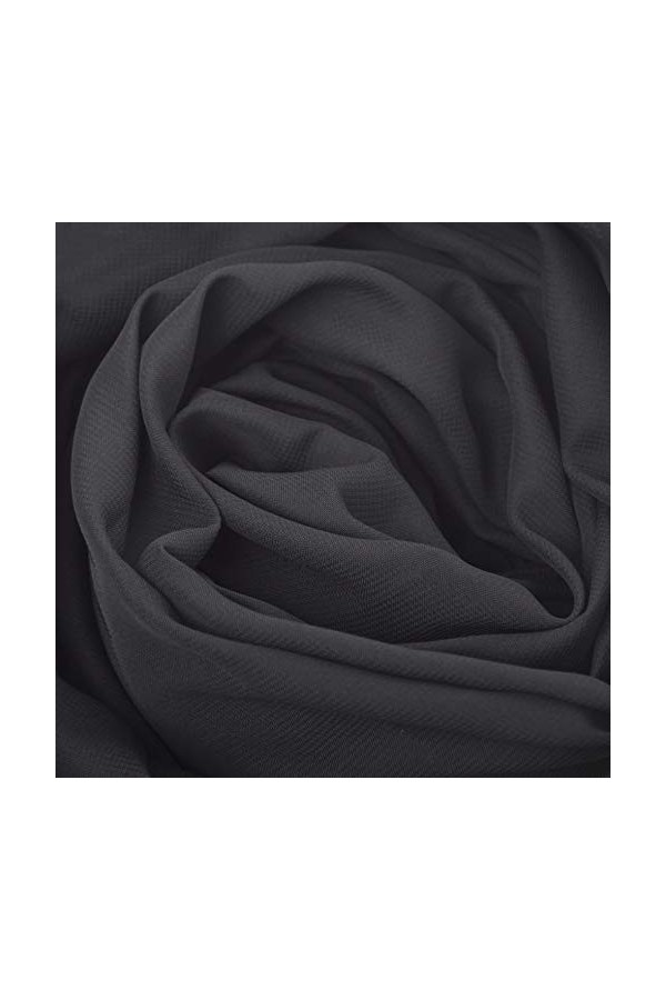 BellyLady Superbe Voile de Danse du Ventre en Mousseline à la Main Black