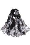 Générique Foulard Femme Soie Polyester Écharpe Tissu Satiné Doux Art à la Mode Etole/Châle pour Demoiselles Soirée Mariage Pl