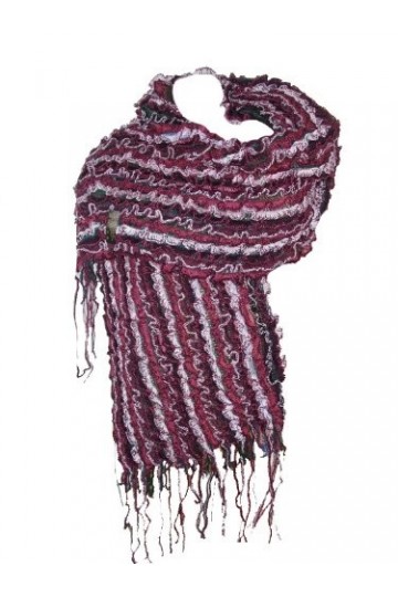 itendance Etole écharpe femme élastique multicolore rose prune violet