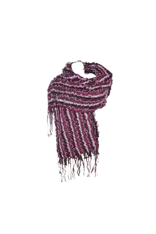 itendance Etole écharpe femme élastique multicolore rose prune violet
