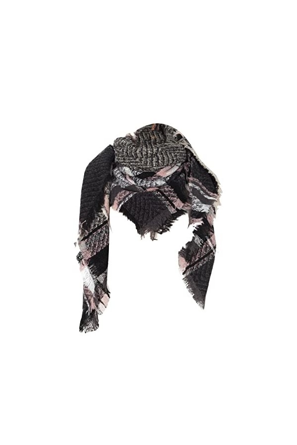 WWricotta Plaid Couverture Épais Hiver Écharpe Tartan Chunky Wrap Surdimensionné Châle Cape Foulards Bandana compatible with 