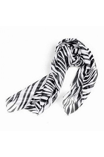 Carriere Noir/Blanc en mousseline de soie pour les femmes Design