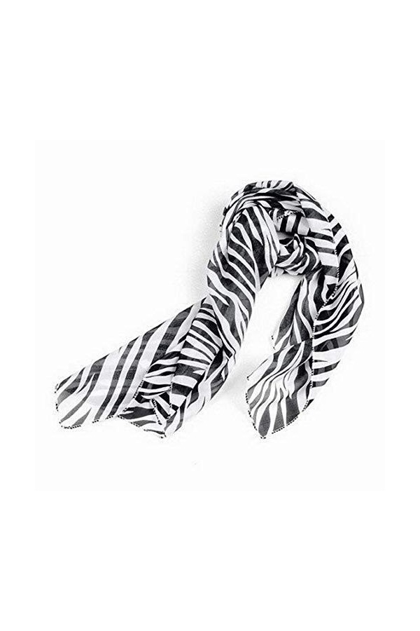 Carriere Noir/Blanc en mousseline de soie pour les femmes Design