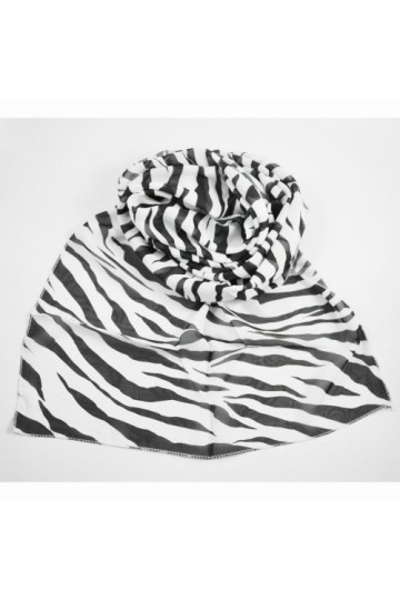 Carriere Noir/Blanc en mousseline de soie pour les femmes Design