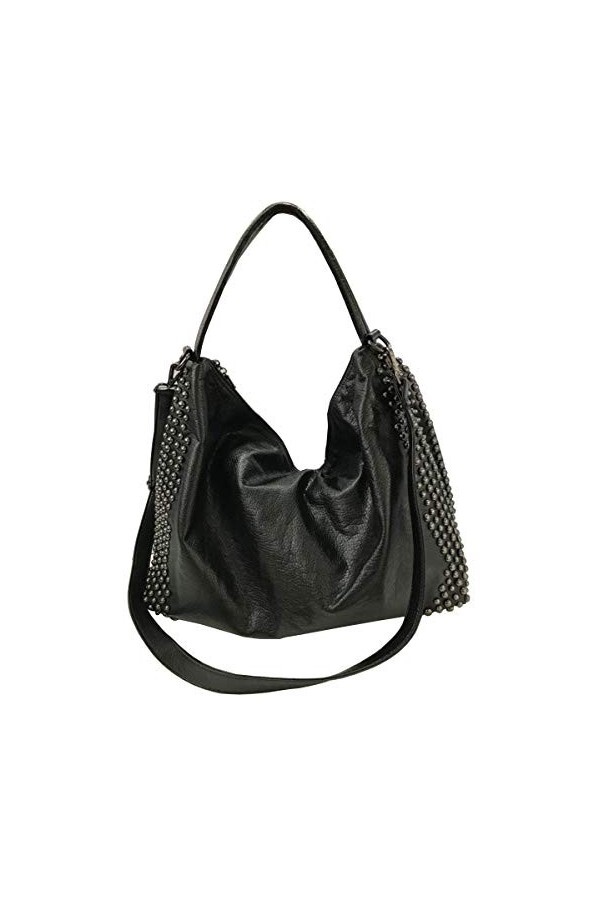 FiveloveTwo Femmes Crâne Chaîne Sacs portés Main Grande Capacité Sacs portés épaule Cuir PU Sacs bandoulière Gothique Sachet 