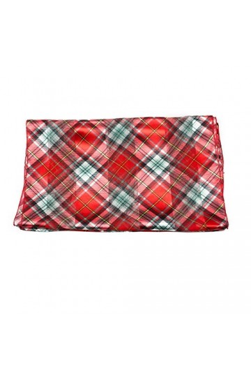 Écharpe / étole en mousseline - Motif : Tartan rouge - Pour femme