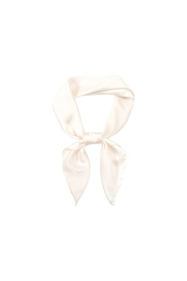 RIIQIICHY Femme Foulard Ivoire Châle Écharpe Etole Pashmina Carré Soie 70x70cm