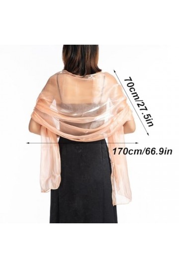 XPEX 1 Article 70 * 170CM etole femme mariage,Chale Femme Mariage Écharpe Châle Étole Mariage Wrap Foulard pour Soirée Cérémo
