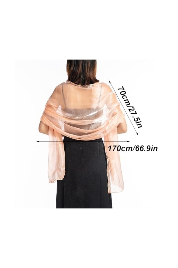 XPEX 1 Article 70 * 170CM etole femme mariage,Chale Femme Mariage Écharpe Châle Étole Mariage Wrap Foulard pour Soirée Cérémo