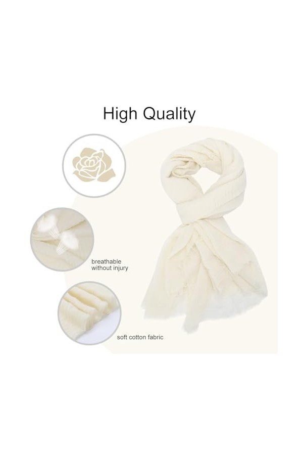 Digitek Echarpe Femme- Echarpe en Coton et Lin, Echarpe Châle Doux Etole Léger Femme à La Mode pour Femmes Elégant Echarpe Fo