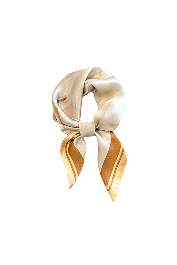 Ecroon Femme Foulard Soie Ressentir Châle/Foulards/Etole/Écharpe- Grand carré Satin Cadeau Lady