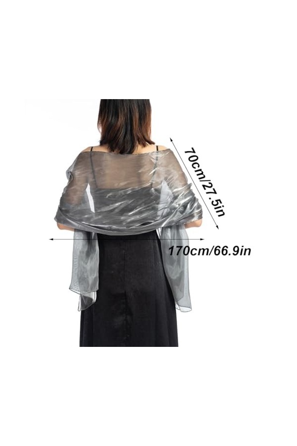 XPEX 1 Article 70 * 170CM etole femme mariage,Chale Femme Mariage Écharpe Châle Étole Mariage Wrap Foulard pour Soirée Cérémo