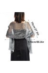XPEX 1 Article 70 * 170CM etole femme mariage,Chale Femme Mariage Écharpe Châle Étole Mariage Wrap Foulard pour Soirée Cérémo