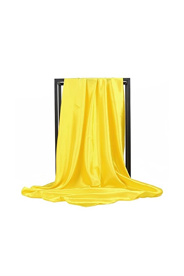 Ecroon Femme Bandeau Foulard Soie Ressentir Bandanas Cheveux Châle/Foulards/Etole/Écharpe-Grand carré Satin