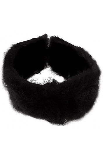 Inception Pro Infinite Col fourrure synthétique - Étole - Crochet - Idée cadeau - couleur noire, Noir , M