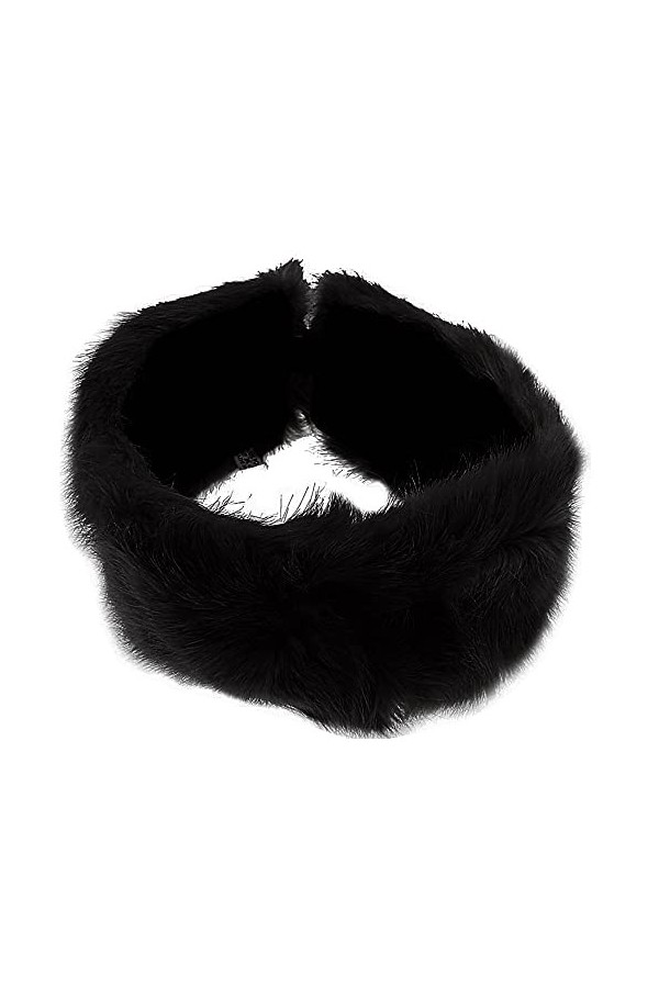 Inception Pro Infinite Col fourrure synthétique - Étole - Crochet - Idée cadeau - couleur noire, Noir , M