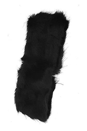 Inception Pro Infinite Col fourrure synthétique - Étole - Crochet - Idée cadeau - couleur noire, Noir , M