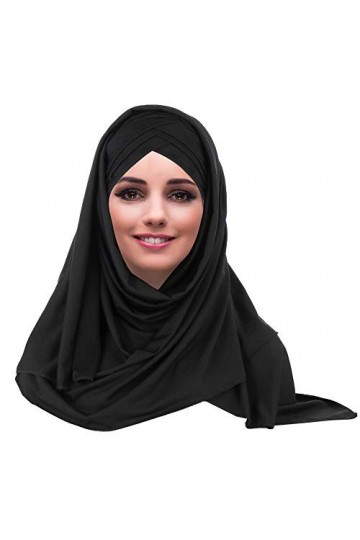 YOFASEN Slouchy Musulman Chapeau - Femmes Écharpes Islamiques Beau Hijab Bonnet Casquette Châle Foulard, Rouge, One Size