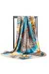 KOOYOL Foulard Carré de Soie Multi-motifs Wrap Sentir soie Foulards Femme Écharpes Soie Bandanas Mouchoir Echarpe Carré