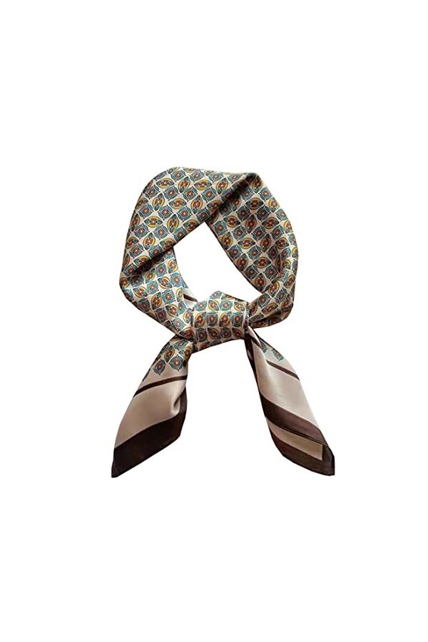 KOOYOL Foulard Femme Soie Echarpe Carré de Soie de Haute Qualité Reproduction Élégants Sentir soie Écharpes